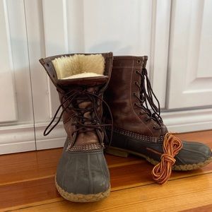 L.L. Bean Boots - Brown 10” Shearling-Lined